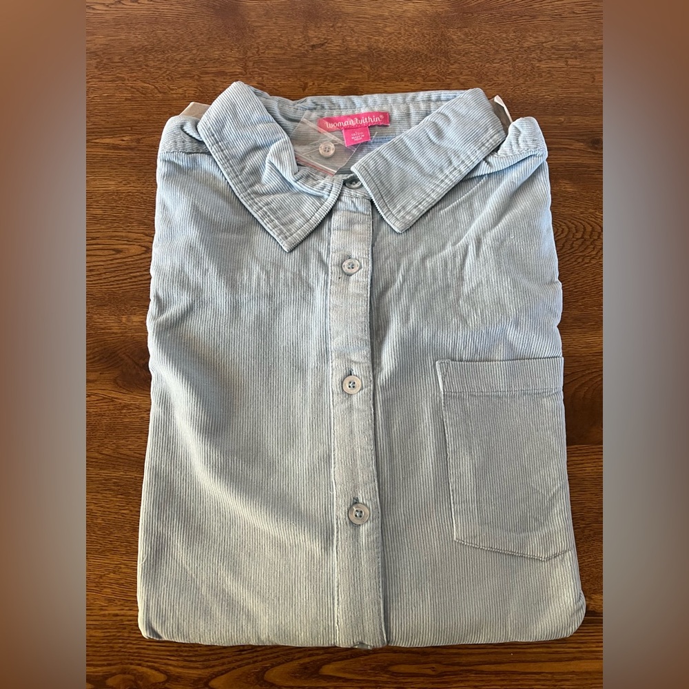 Woman Within corduroy button down size large (18/20) NWT